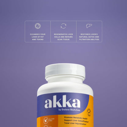 AKKA Premium Liver CleanseDetox & Repair Superbiotic -Supports Liver Health & FunctionBoostsrgy, Digestion &Metabolism with BioavailablePasteurized Akkermansia, Non-GMO, Gluten-Free
